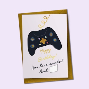 Geburtstagsspiele - alles Gute zum Geburtstagkarte, Gamer-Karte, Gaming-Karte, Spielekonsolen-Karte