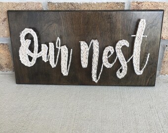 Custom Made to Order Our Nest String Art Board