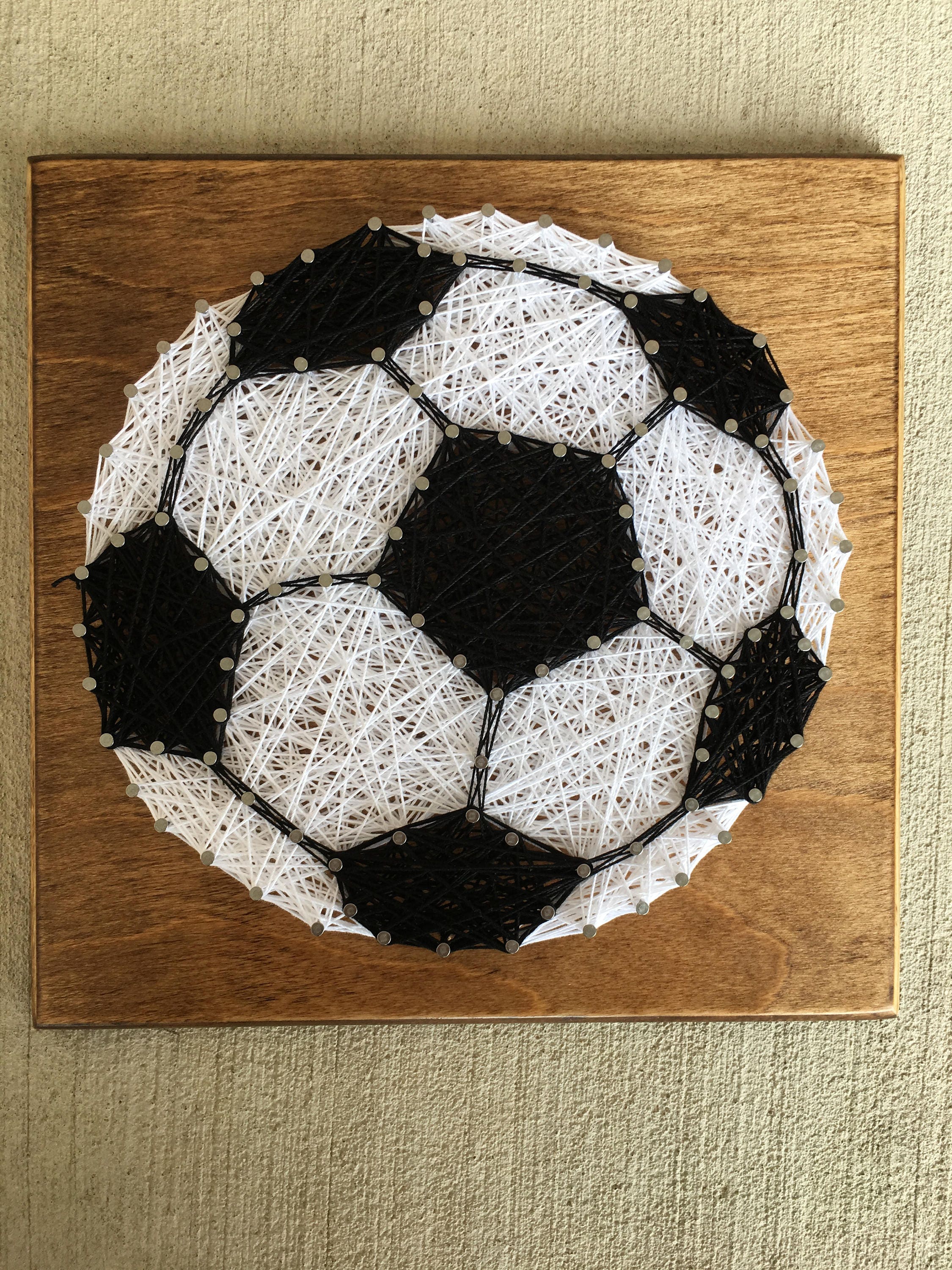 釘アート　「football or soccer 」 Custom Made to Order Soccer String Art Board - Etsy