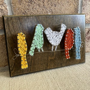 Custom Made to Order Birds on Wire String Art - Etsy