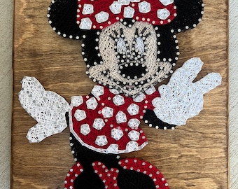 Custom Made to Order Disney Minnie Mouse String Art Board