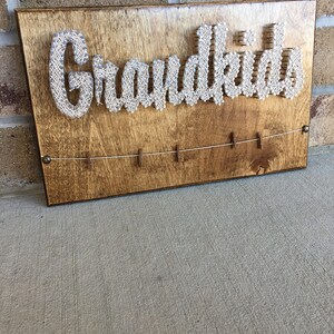Custom Made to Order Grankids String Art Board With Picture Hangers - Etsy