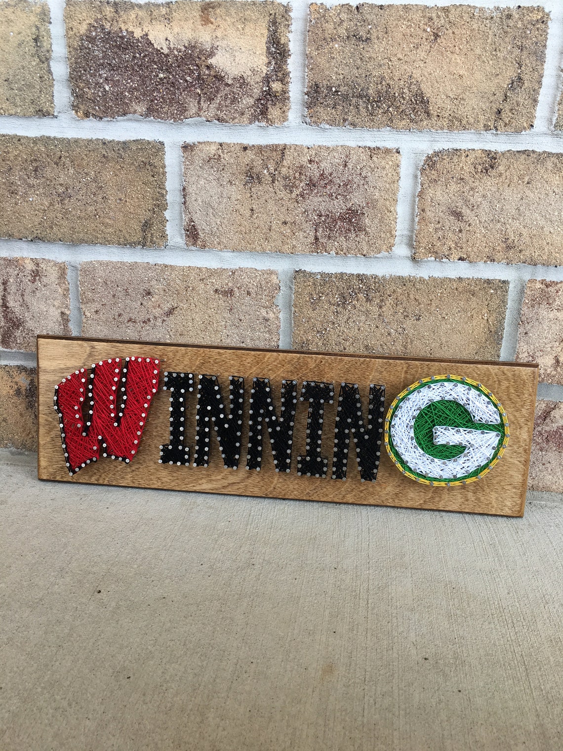 Custom Made to Order Wisconsin Winning String Art Sign With Green Bay ...