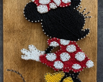 Custom Made to Order Minnie Mouse String Art Board