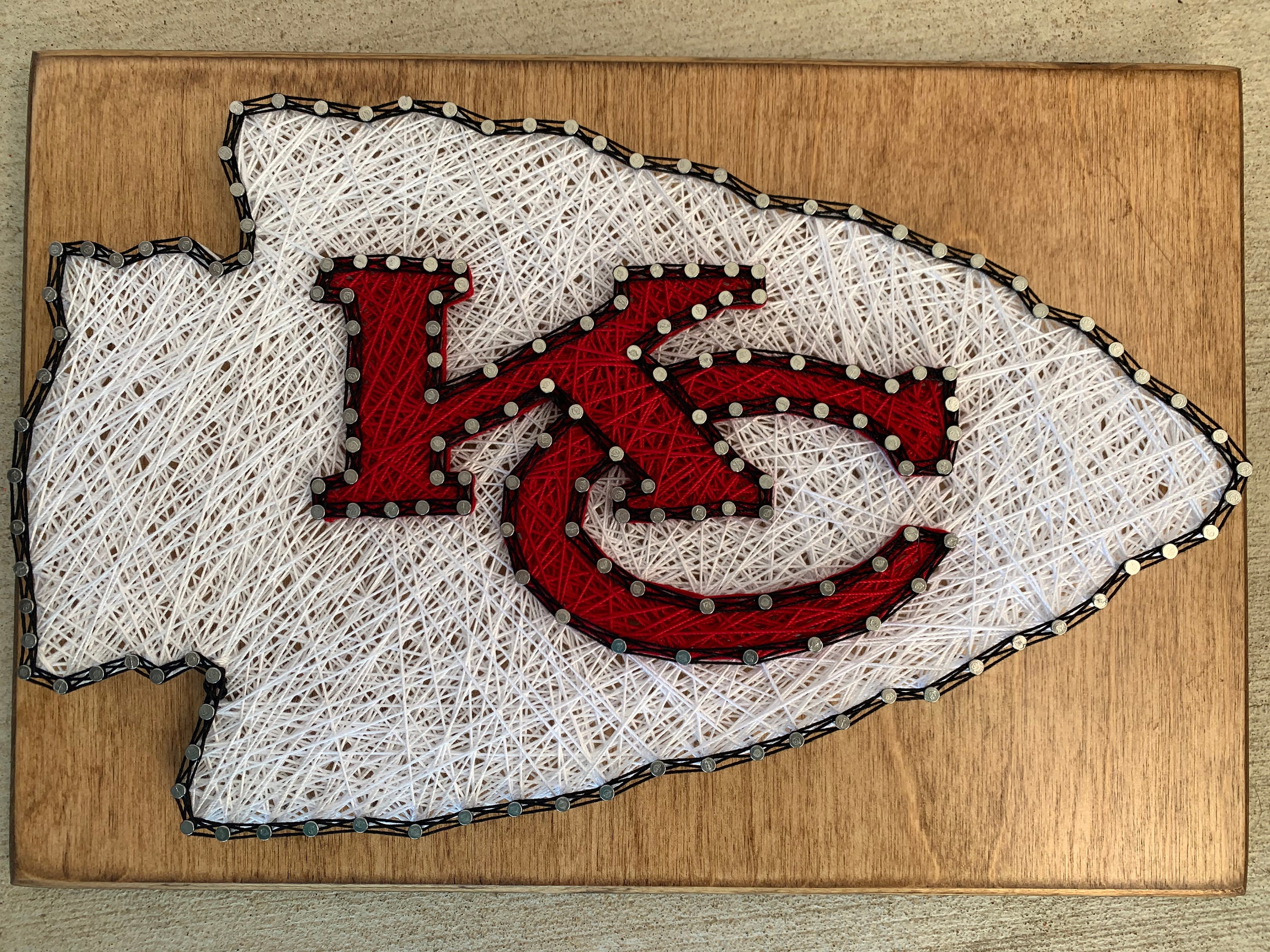 Custom Made to Order NFL Kansas City Chiefs String Art Board - Etsy
