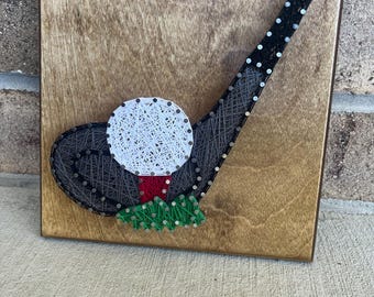 Custom Made to Order Golf String Art