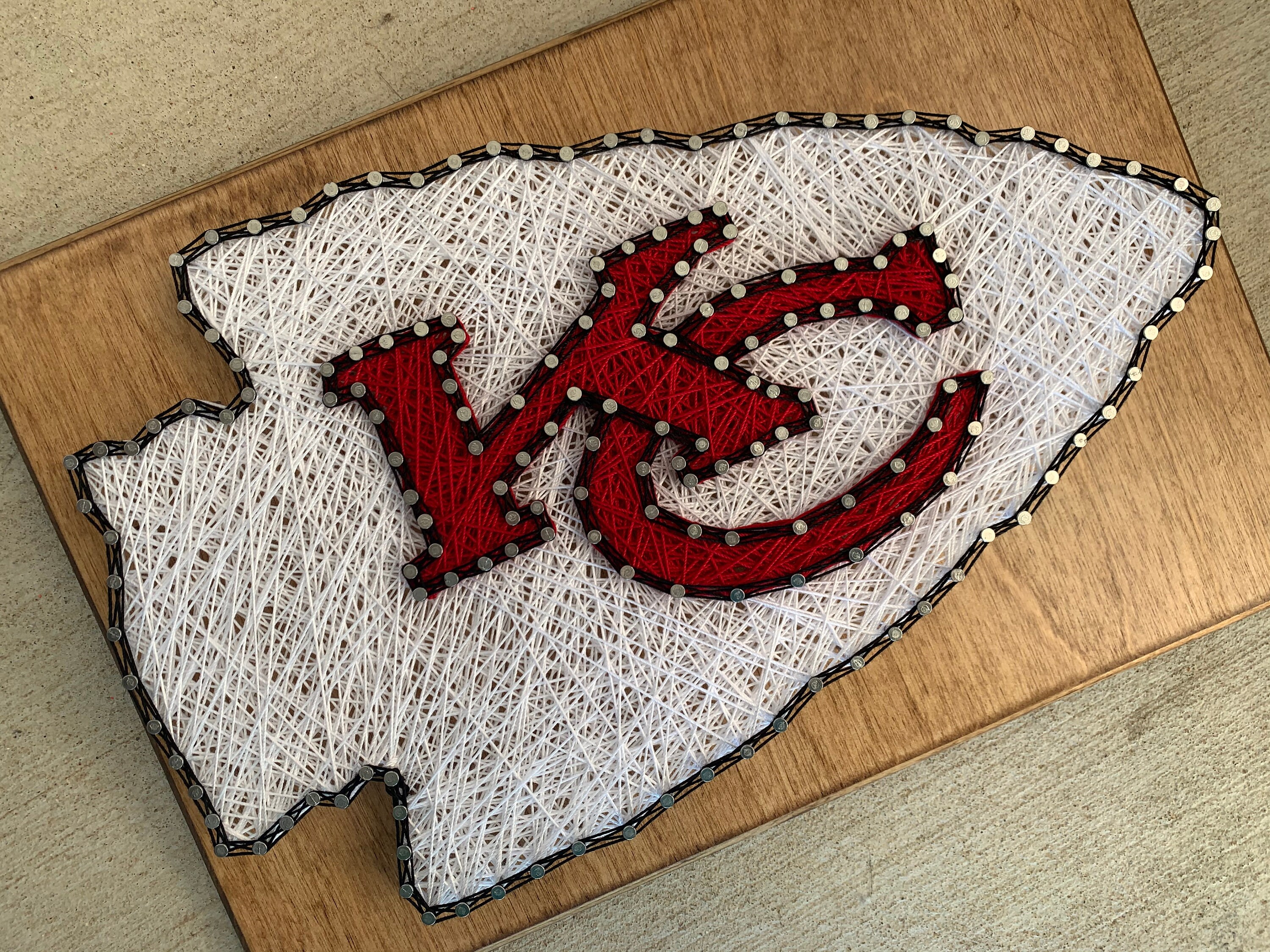 Custom Made to Order NFL Kansas City Chiefs String Art Board - Etsy