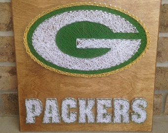 Custom Made to Order Green Bay Packer String Art Board