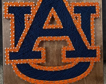 Custom Made to Order Auburn University Logo String Art Board