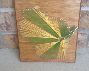 Custom Made to Order Wisconsin String Art