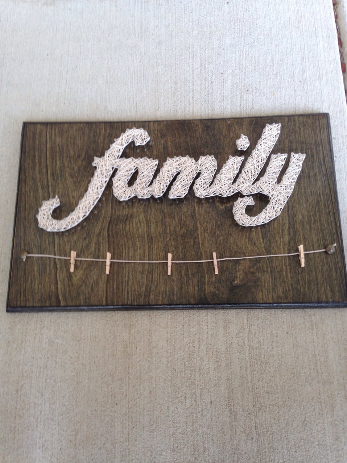 Custom Made to Order Family String Art With Hangers for Etsy