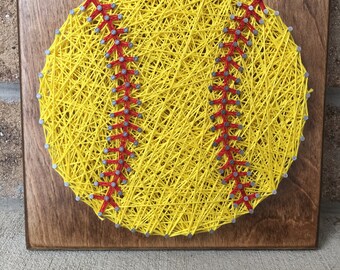 Custom Made to Order Softball String Art