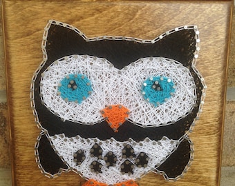 Custom Made to Order Owl String Art Woodland Nursery