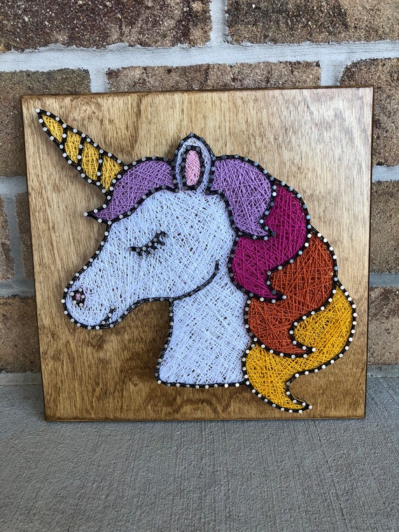 Custom Made to Order Unicorn String Art 
