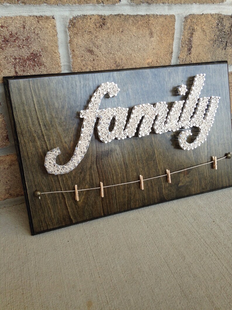 Custom Made to Order Family String Art With Hangers for Etsy