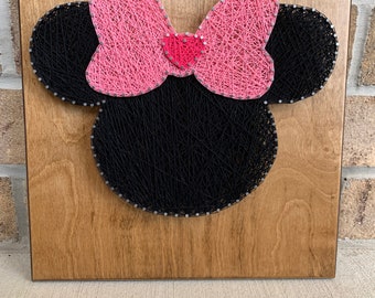 Custom Made to Order Minnie Mouse String Art Board
