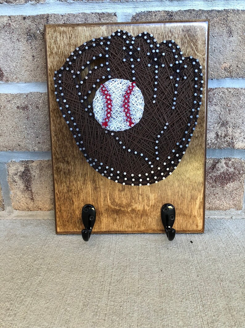 Custom Made to Order Baseball Glove String Art Board With Two Etsy