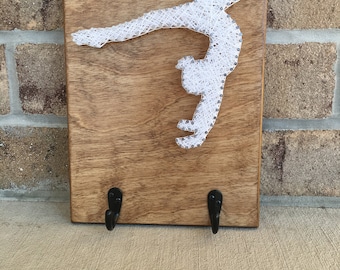 Custom Gymnastics String Art Display with Hooks