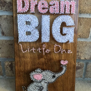 String Art Elefant Aus Holz – 20x30 Cm Bastelset Mit Garn Und Nägeln, Kreative Wanddekoration Zum Selbermachen