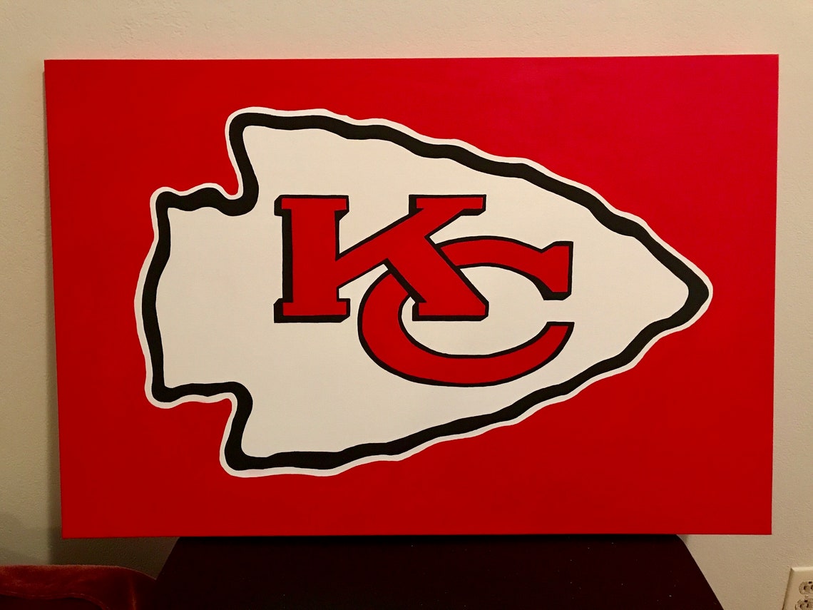 Kansas City Chiefs Canvas Painting 3ft x 2ft Etsy