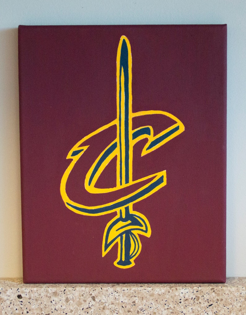 Cleveland Sports Teams Canvas Painting Indians Cavs Browns Etsy