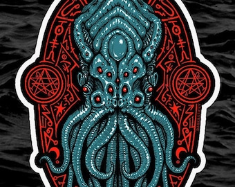 CTHULHU Vinyl Sticker- HP Lovecraft -Horror, cult, mythos