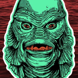 Creature from the Black Lagoon - Gill-man Sticker (Made to order)