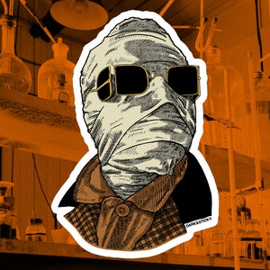 De onzichtbare man-sticker (op bestelling gemaakt)