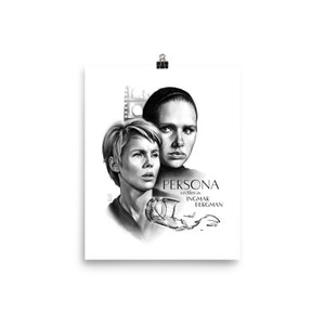 Cartel de PERSONA / Persona (1966) / Ingmar Bergman / Cartel de película alternativa / Impresión de arte / Cartel de película clásica / Suecia / Decoración moderna del hogar imagen 2