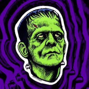 Frankenstein classic horror monster sticker (Made to order)