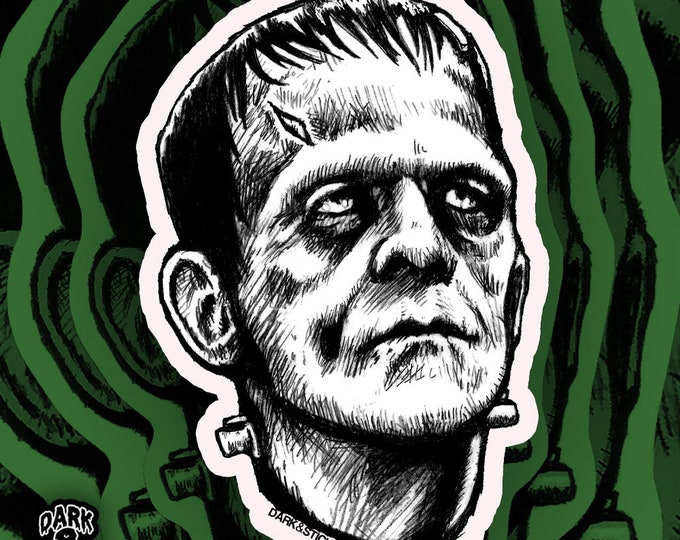 Frankenstein Classic Horror Monster Sticker made to Order | Etsy