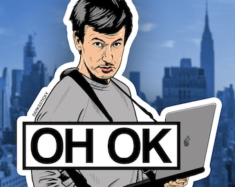 Pegatina de NATHAN / OH OK / Nathan Fielder / El ensayo / Nathan para ti (Hecho a pedido)