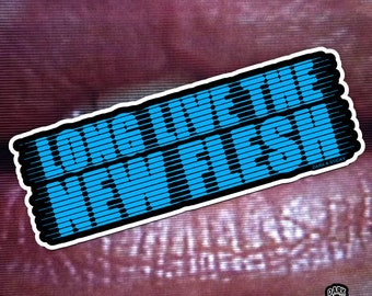VIDEODROME- &quot;Long Live The New Flesh Sticker&quot; BLAU | David Cronenberg, 80er Jahre, Body Horror, 1983, Debbie Harry, James Woods, Kultfilm