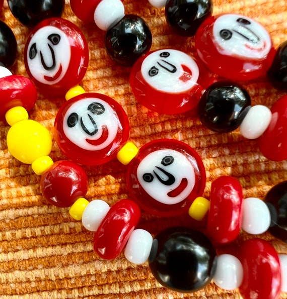 Happy Face Glass Necklace-Brighten your day! 31.5” - image 2