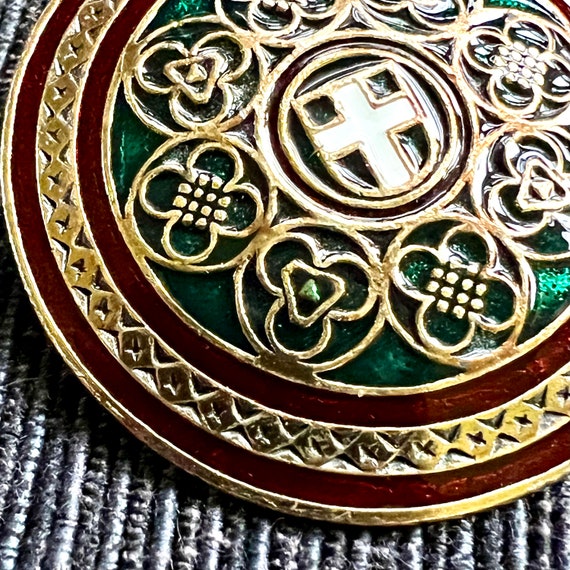 Miracle Shield Brooch-Celtic Knot Work &  Argent … - image 2