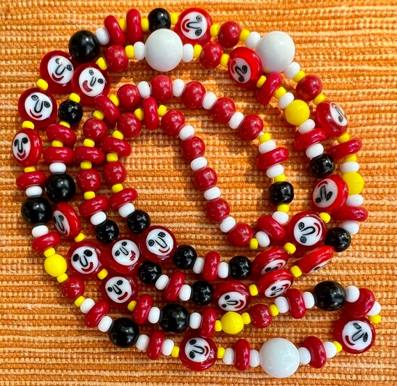 Happy Face Glass Necklace-Brighten your day! 31.5” - image 4