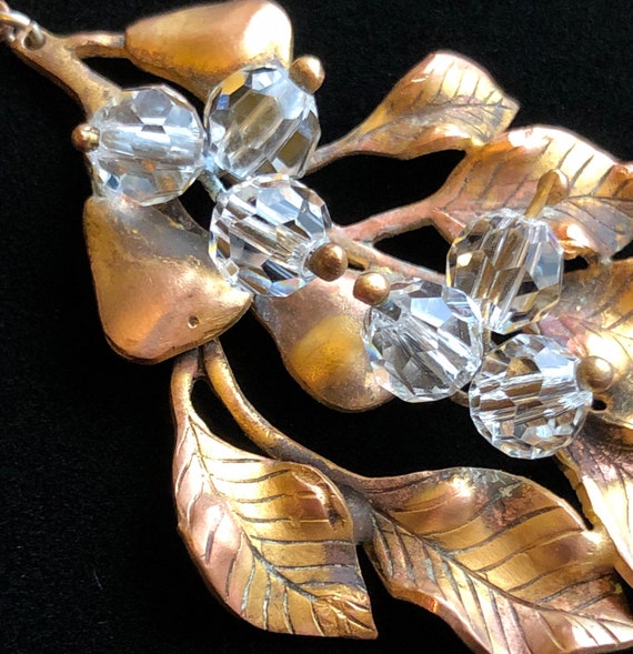 Antique Victorian-Pear Wedding Necklace- Pinchbec… - image 2