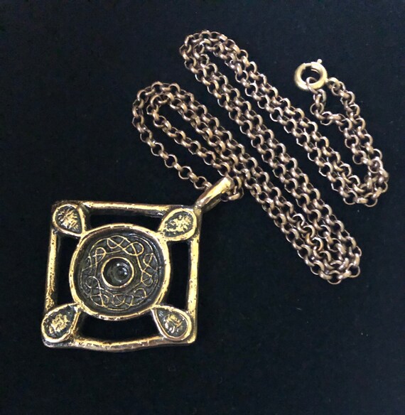 A.Lautz Tana-KOPI Bronze Pendant (2”) and Chain (19.5”) Norway