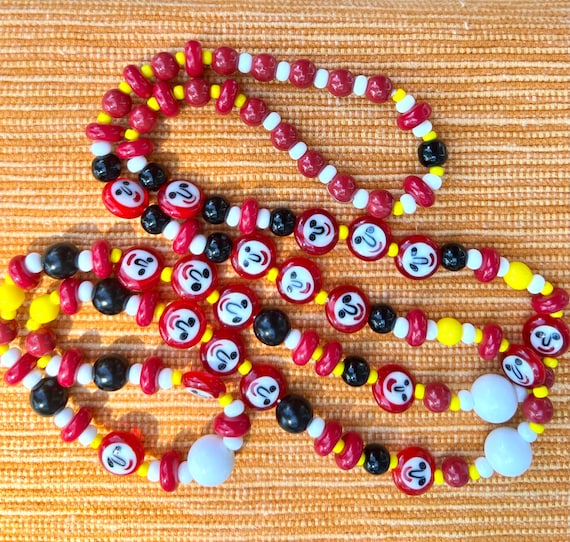 Happy Face Glass Necklace-Brighten your day! 31.5” - image 1