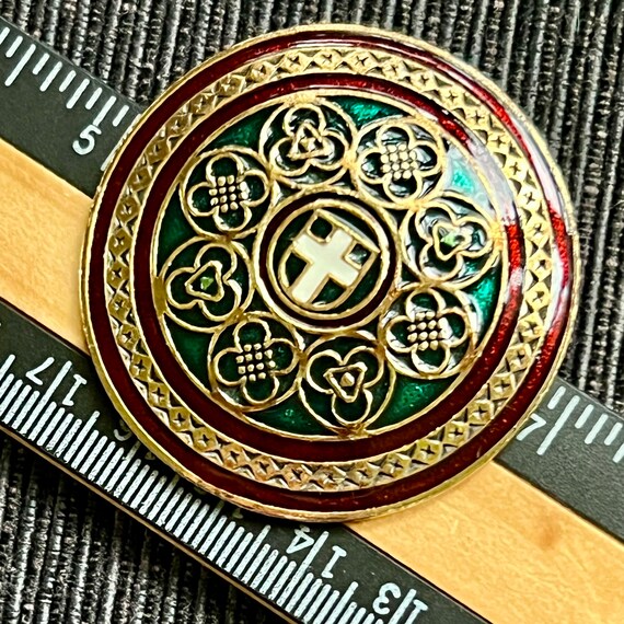 Miracle Shield Brooch-Celtic Knot Work &  Argent … - image 9