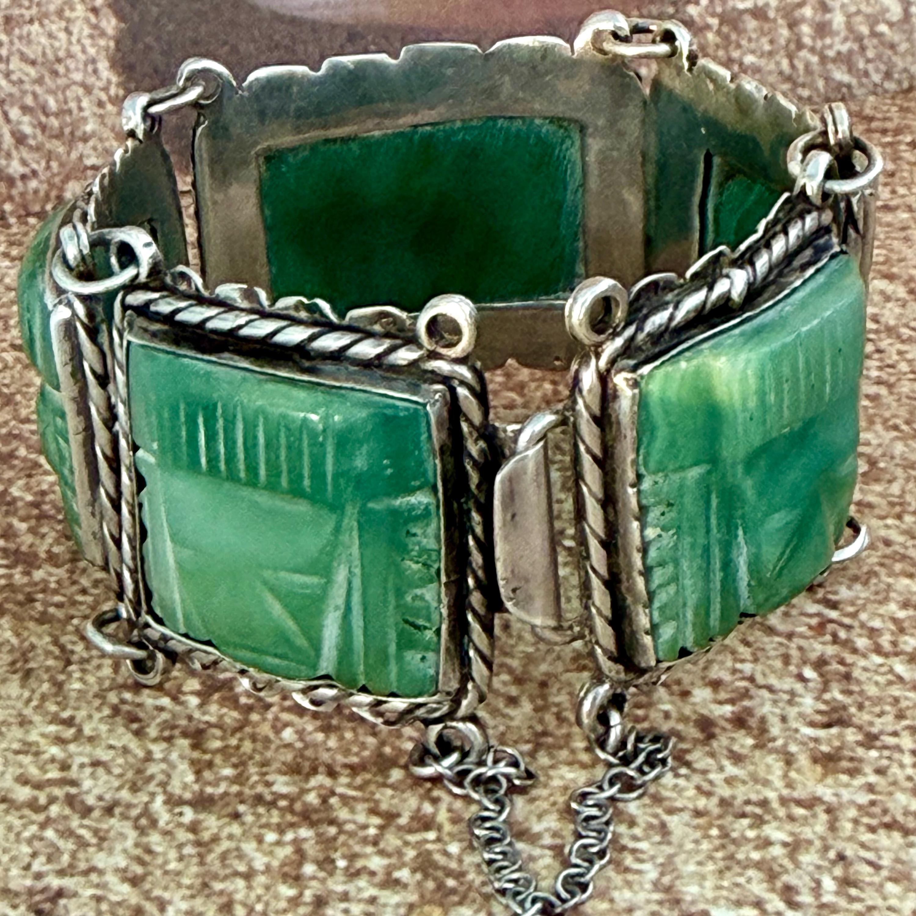 Taxco Silver Bracelet Aztec - Etsy