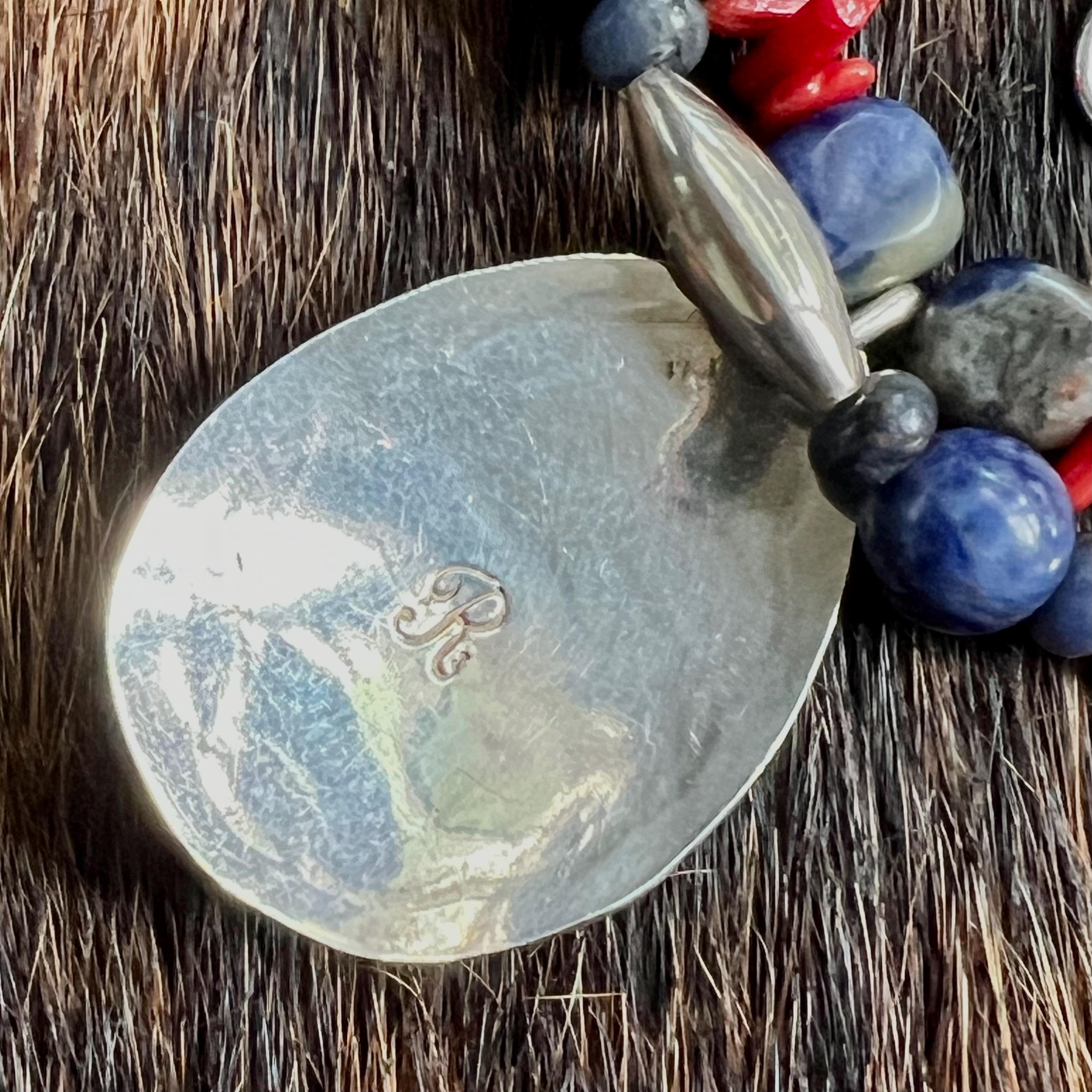 Native American- Sadie Randolph- Navajo (1990s, Sodalite, Coral