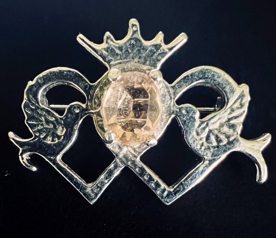 Scottish Luckenbooth Brooch- Facted Glass Citrine 