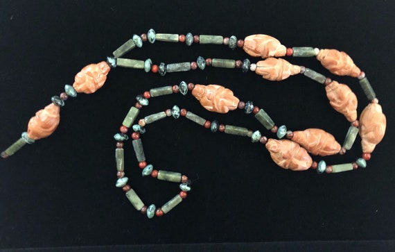 Chinese Hediao Beads-Monkey King and Natural Jade… - image 6