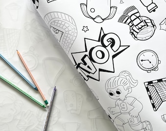 Table Length Giant Colouring Sheet - Football