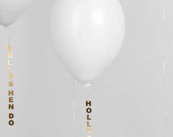 ANY TEXT Personalised Balloon Tails | Custom Party Decorations BT001