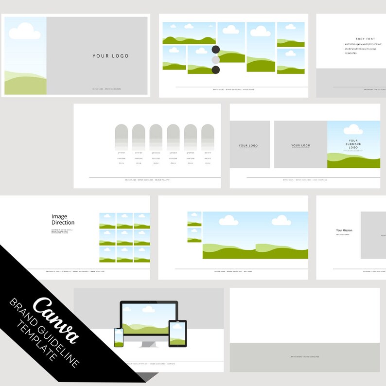 Editable Brand Guideline Templates for CANVA | Branding | Logo ...