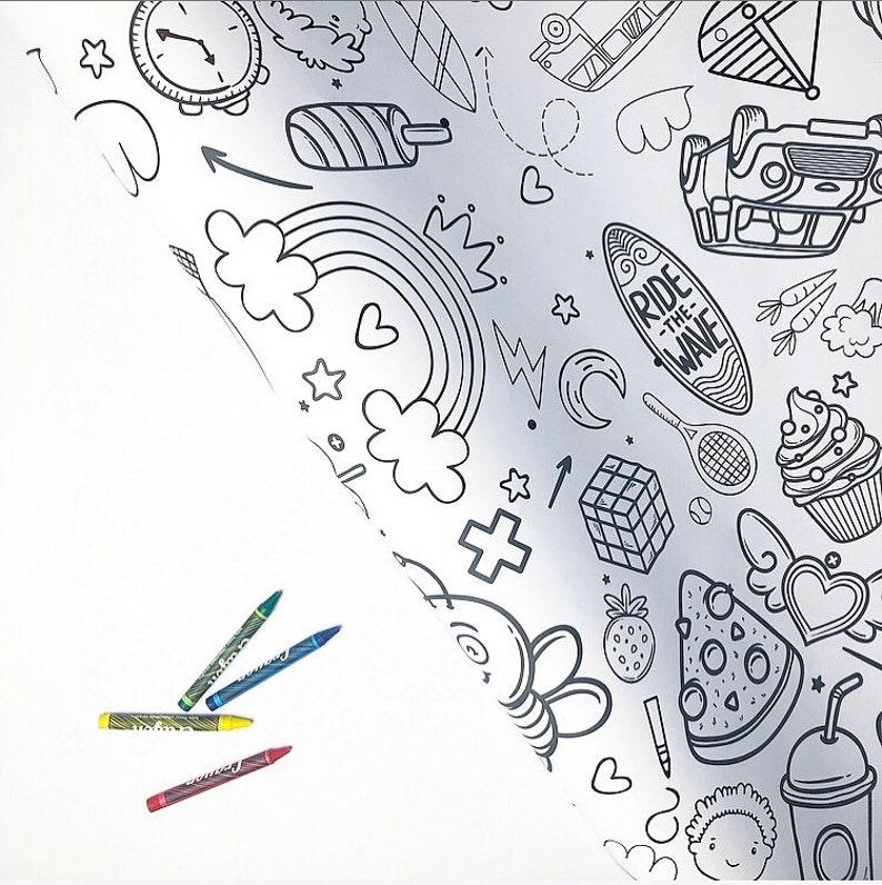 colouring in table cloth