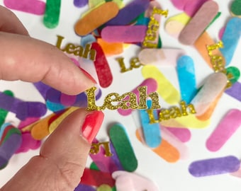 Personalised ANY TEXT party table confetti Rainbow | Custom Wedding, Birthday, Celebration Decor | CN001F