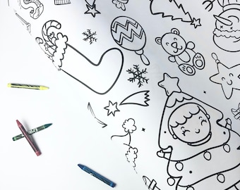 Table Length Giant Colouring Sheet | Christmas edition